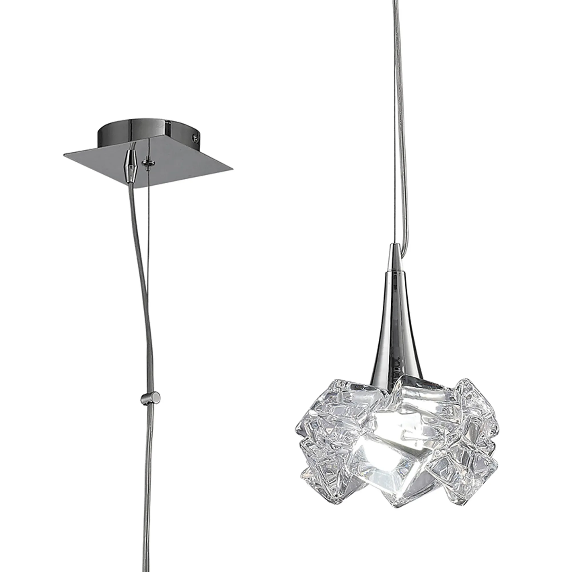 M3963  Artic Glass Pendant 1 Light